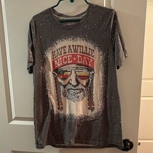 Gray Graphic T-Shirt - Have a Willie Nice Day